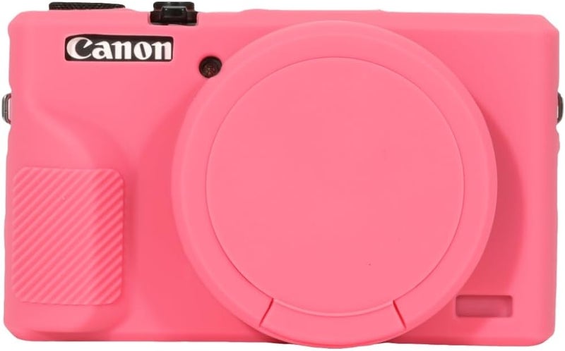 AEXUTDA Case for Canon Powershot G7X Mark III Digital Camera, G7X Mark iii Camera Silicone Case, Anti-Scratch Slim Fit Soft Skin, G7X Mark 3 Accessories with Detachable Lens Cover - Rose - Image 1